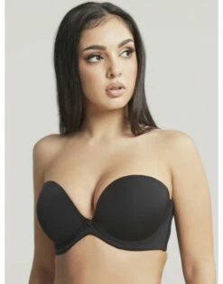 Cleo By Panache Faith Strapless Plunge BH Kleine En Grote Maten 60-85 Cup D Tot H - Zwart - 10660
