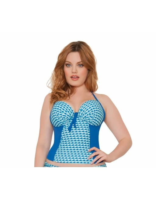 Curvy Kate Swim Atlantis Halter Tankini Grote Cupmaten - Deep Sea - CS3156 - Afbeelding 5