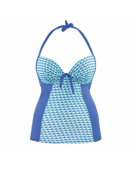 Curvy Kate Swim Atlantis Halter Tankini Grote Cupmaten - Deep Sea - CS3156