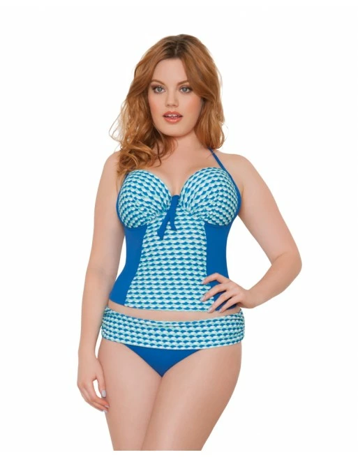 Curvy Kate Swim Atlantis Lage Bikini Slip Met Omslag Kleine Maten - Deep Sea - CS3125