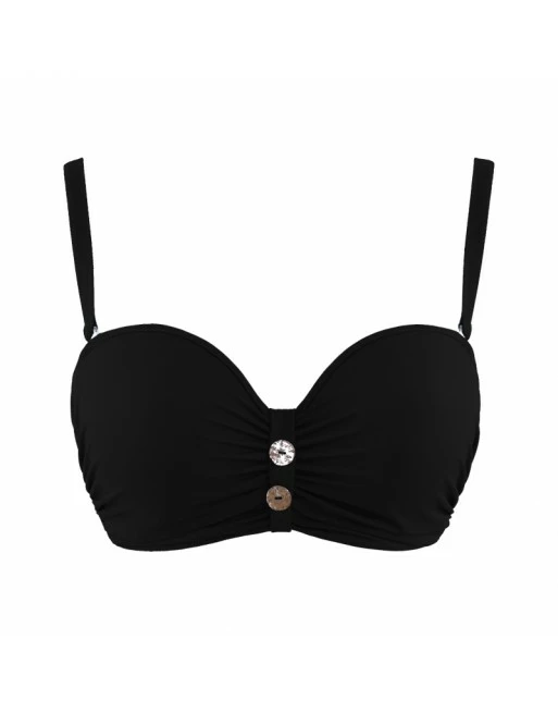 Curvy Kate Swim Luau Love Voorgevormde Balconnet Bikini Beha Grote Cupmaten - Zwart - CS1911