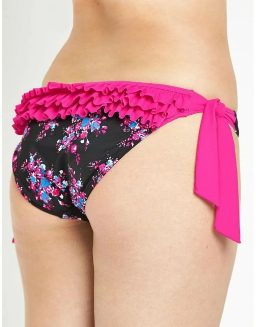 Curvy Kate Swim Moonflower Lage Lintjes Bikini Slip - Black/Floral - CS2515 - Afbeelding 2