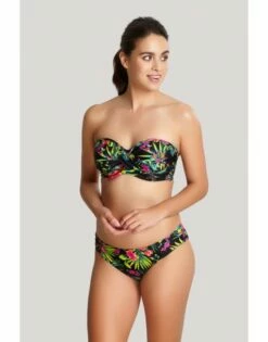 Panache Swim Anya Print Bikini Slip - Black Palm - SW1295