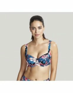 Panache Swim Anya Riva Print Hele Cup Bikini BH Kleine En Grote Maten 65-85 Cup D Tot K - Blue Floral - SW1405