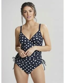 Panache Swim Anya Riva Spot Tankini Kleine En Grote Maten 65-90 Cup D Tot J - Navy/Vanilla - SW1451