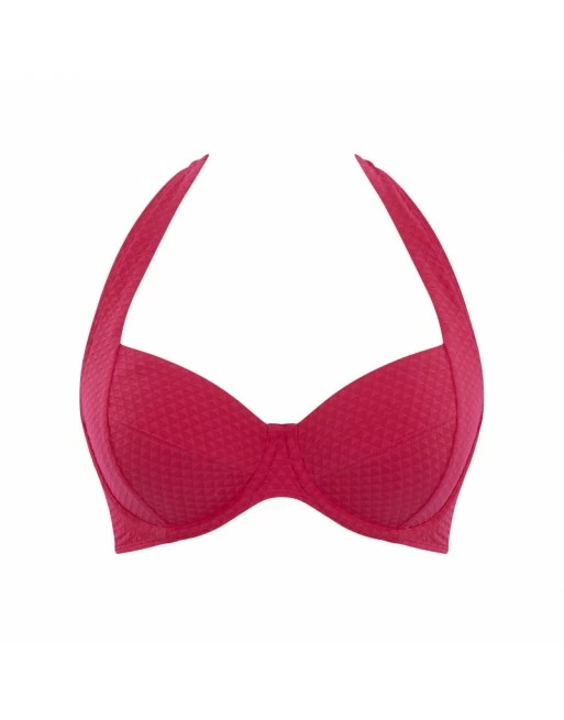 Panache Swim Echo Halter Bikini Beha Grote Cupmaten - Hot Pink - SW1325 - Afbeelding 2