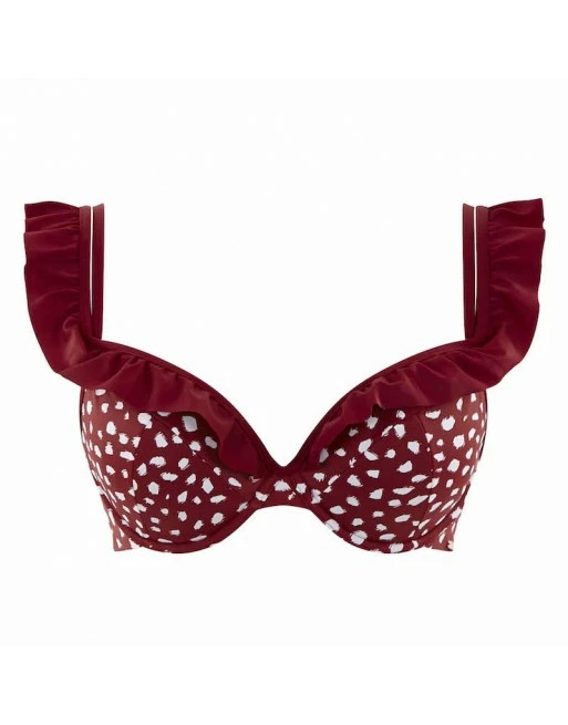 Panache Swim Mila Plunge Bikini Beha Grote Cupmaten Brick Red - SW1344 - Afbeelding 2