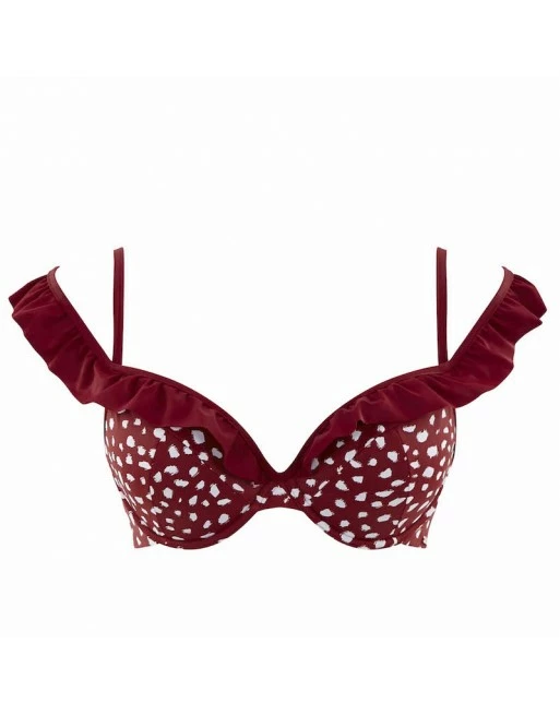 Panache Swim Mila Plunge Bikini Beha Grote Cupmaten Brick Red - SW1344 - Afbeelding 4
