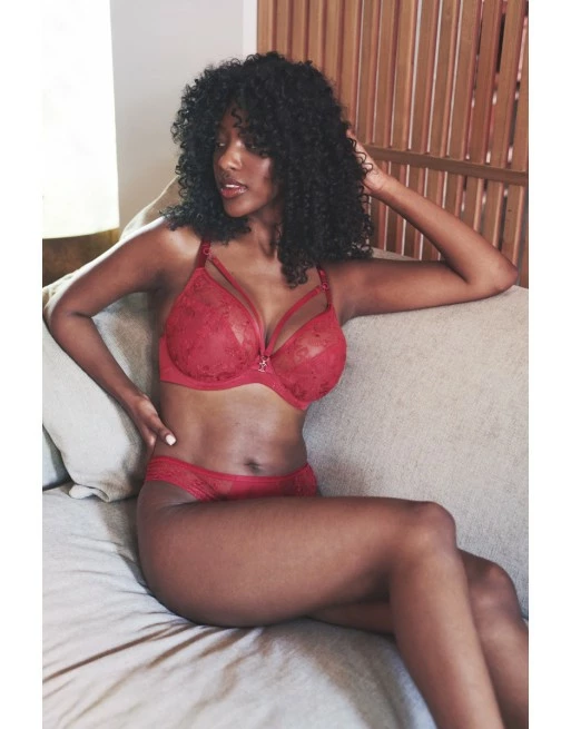 Panache Yasmin Plunge Beha Grote Cupmaten D - J / T. 60-85 - Ruby - 10646 - Afbeelding 4