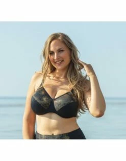 Plaisir Hele Cup Bikini Beha Grote Maten 90-95 Cup E - H - Black Golden - T0051