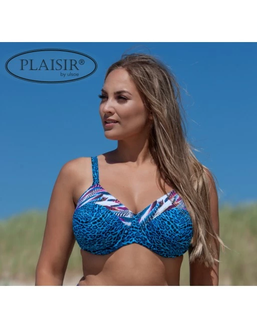 Plaisir Remix Bikini Beha Kleine - Grote Maten 90-100 Cup C - G -Blue - T0050 - Afbeelding 2