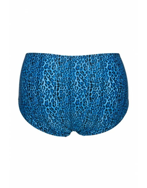 Plaisir Remix Bikini Slip Hoge Taille Grote Maten 44 - 50 - Blue - T0024 - Afbeelding 4