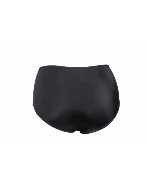 Plaisir Solid Color Bikini Slip Hoge Taille Kleine - Grote Maten 42-56 - Zwart - T0006 - Afbeelding 8