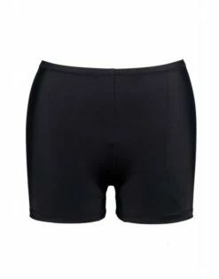 Plaisir Solid Color Zwemshort Dames Korte Benen Kleine - Grote Maten 40-50 - Zwart - T0055-1