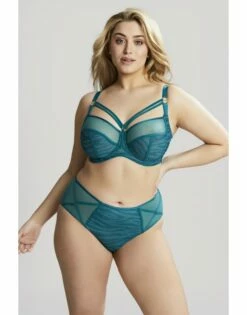 Sculptresse Dionne Midi Slip Kleine - Grote Maten 40-50 - Teal Animal - 9692