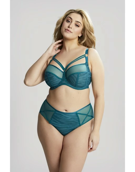 Sculptresse Dionne Midi Slip Kleine - Grote Maten 40-50 - Teal Animal - 9692 - Afbeelding 6