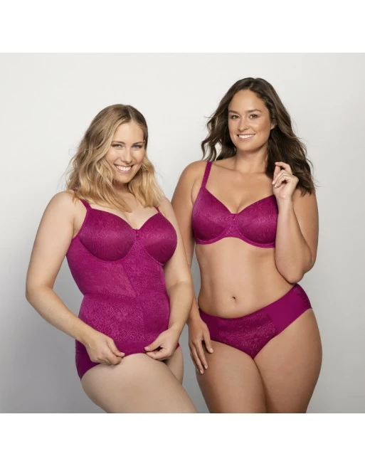 Ulla Dessous Alice Hele Cup BH Kleine En Grote Maten 70-90 Cup K - L - Fuchsia - 3826 - Afbeelding 5