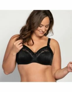 Ulla Dessous Carmen BH Zonder Beugel Kleine - Grote Maten 75-130 Cup B Tot I - Zwart - 2528