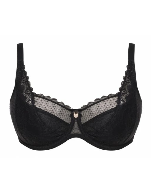 Ulla Dessous Exclusive Line Beha Met Schuimvulling Grote Cupmaten - Zwart - 8429 - Afbeelding 2