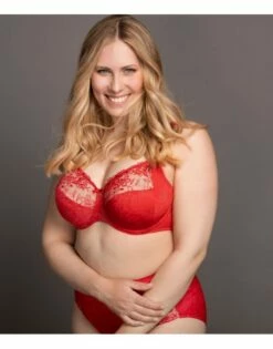 Ulla Dessous Jasmin Hele Cup BH Kleine En Grote Maten 70-120 Cup B Tot L - Red Poppy - 2723