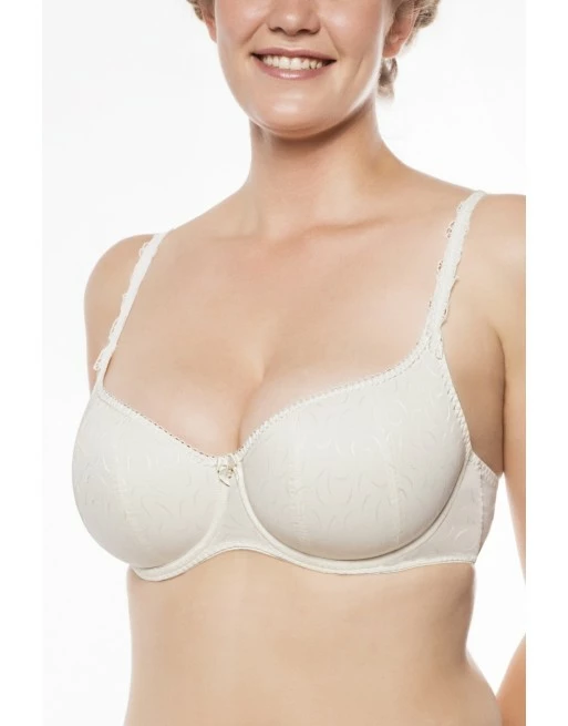 Ulla Dessous Maxima Beha + Verwijderbare Bandjes - Grote Maten + Kleine Cupmaten B - Écru - 1122 - Afbeelding 3