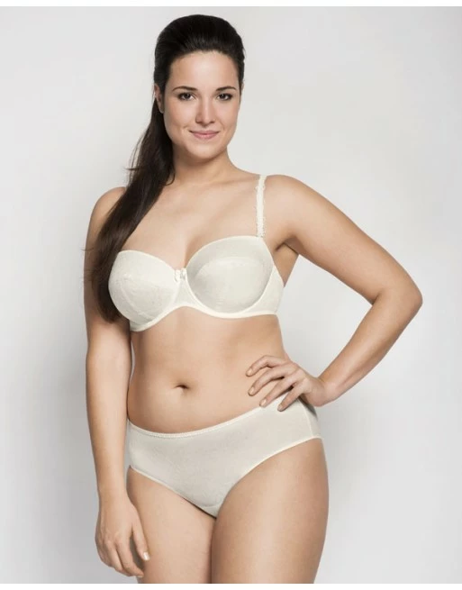 Ulla Dessous Maxima Beha + Verwijderbare Bandjes - Grote Maten + Kleine Cupmaten B - Écru - 1122 - Afbeelding 5