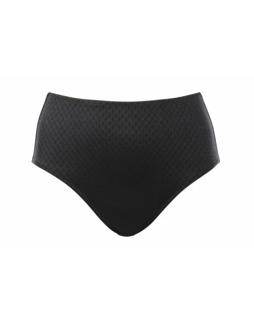 Ulla Dessous Saint-Tropez Bikini Slip Hoge Taille Kleine - Grote Maten - 36-56 - Zwart - 9132