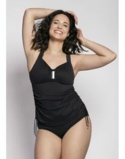 Ulla Dessous Saint-Tropez Tankini Kleine En Grote Maten 70-120 Cup B Tot K - Zwart - 9190