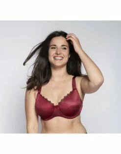 Ulla Dessous Viola T-Shirt BH Kleine En Grote Maten 70-110 Cup B Tot G - Karminrot - 3223