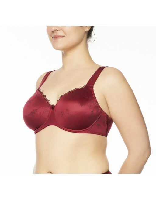 Ulla Dessous Viola T-Shirt BH Kleine En Grote Maten 70-110 Cup B Tot G - Karminrot - 3223 - Afbeelding 4