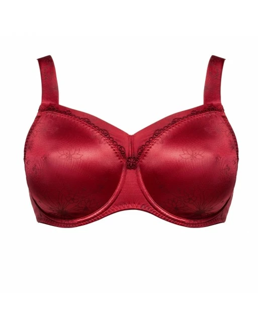 Ulla Dessous Viola T-Shirt BH Kleine En Grote Maten 70-110 Cup H Tot L - Karminrot - 3225 - Afbeelding 2