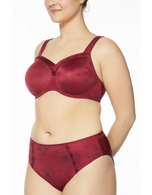 Ulla Dessous Viola T-Shirt BH Kleine En Grote Maten 70-110 Cup H Tot L - Karminrot - 3225 - Afbeelding 3