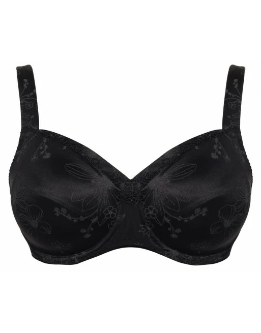 Ulla Dessous Viola T-Shirt BH Kleine En Grote Maten 70-110 Cup H Tot L - Zwart - 3225 - Afbeelding 2