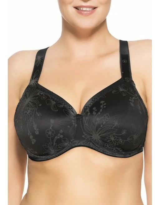 Ulla Dessous Viola T-Shirt BH Kleine En Grote Maten 70-110 Cup H Tot L - Zwart - 3225 - Afbeelding 3