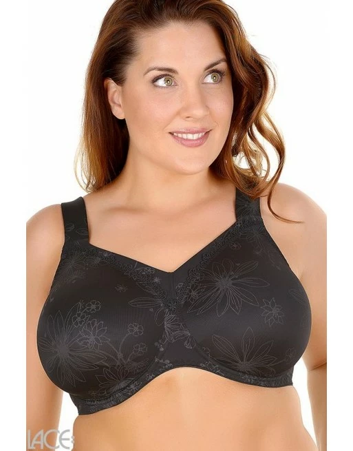 Ulla Dessous Viola T-Shirt BH Kleine En Grote Maten 70-110 Cup H Tot L - Zwart - 3225 - Afbeelding 4