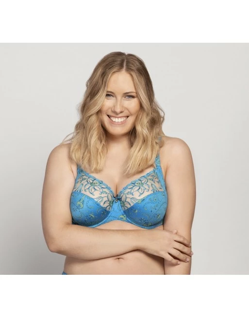 Ulla Dessous Zoë Hele Cup BH Kleine En Grote Maten 70-120 Cup B Tot G - Aqua - 4123 - Afbeelding 3