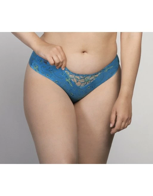 Ulla Dessous Zoë String Kleine - Grote Maten 36-48 - Aqua - 4139 - Afbeelding 3