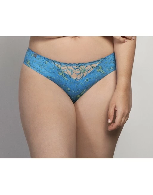 Ulla Dessous Zoë String Kleine - Grote Maten 36-48 - Aqua - 4139 - Afbeelding 4