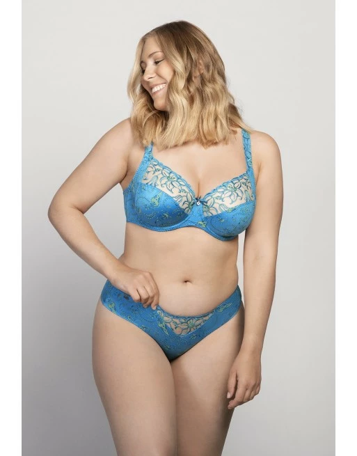 Ulla Dessous Zoë String Kleine - Grote Maten 36-48 - Aqua - 4139 - Afbeelding 5